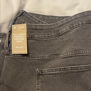 Madewell Women's High Rise Curvy Vintage Jeans - Dark Gray